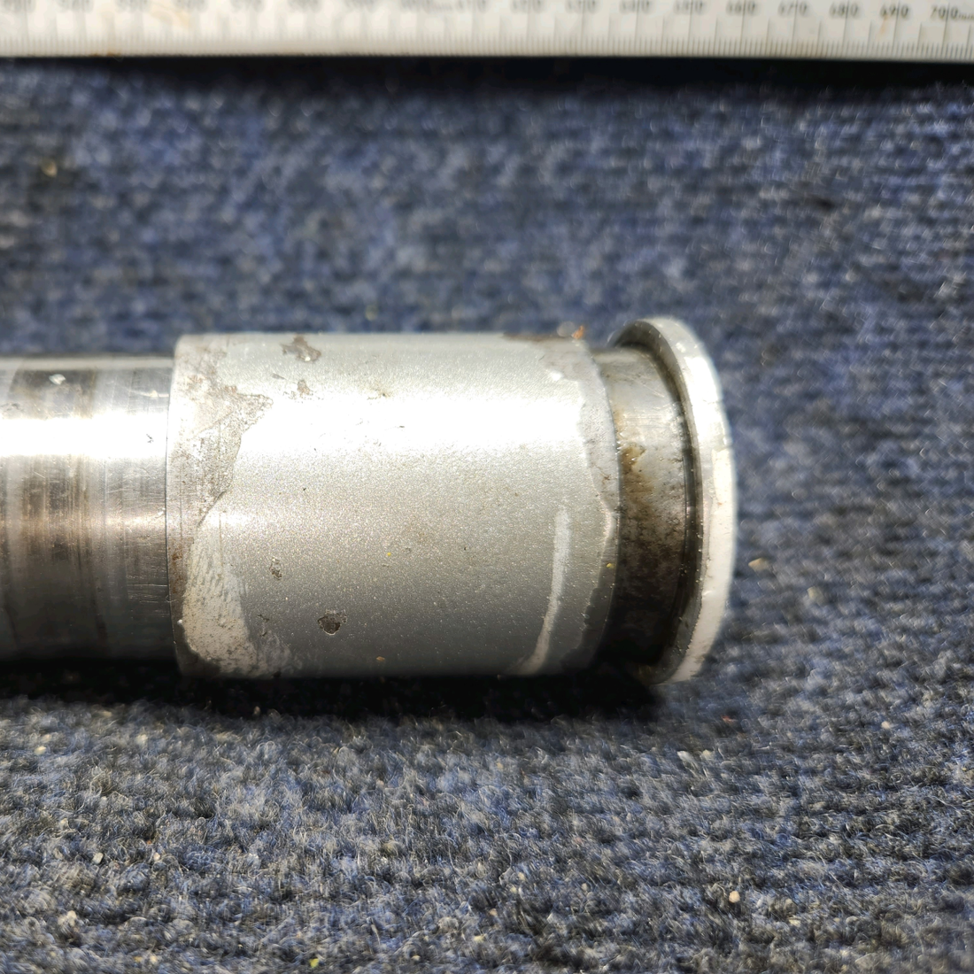 Used aircraft parts for sale, 86062-086 / 20825-000 PIPER PA-24-250 Landing Gear Wheel Axle Tube Assembly w Spacers & Ferrules