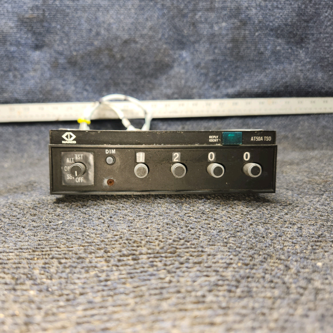 Used aircraft parts for sale, AT50A Narco Avionics AT-50A Cessna 172F Transponder with tray and connectors
