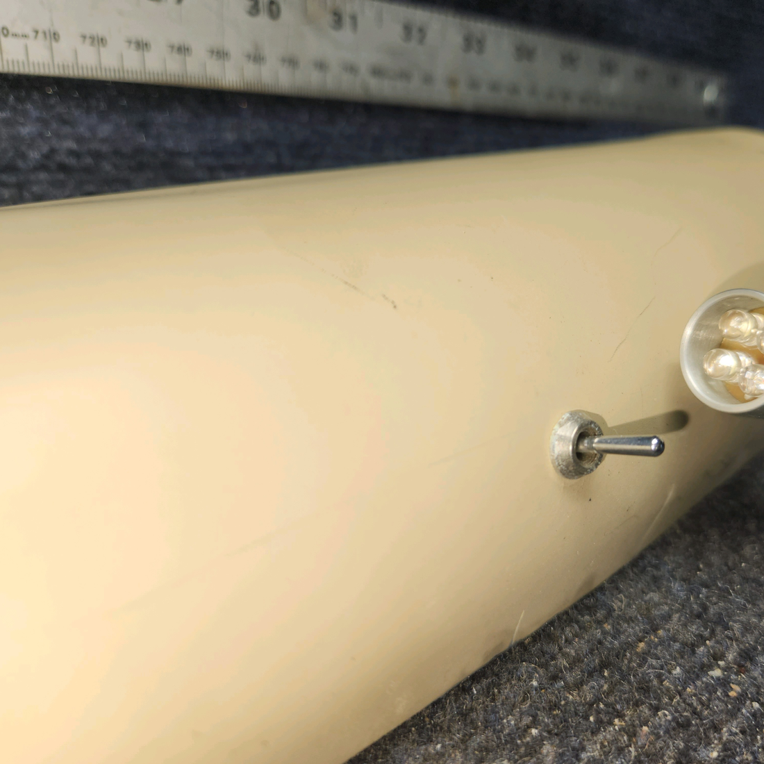 Used aircraft parts for sale, 0511137-13 Cessna 172 Doorpost Cover LH With LED Map light.