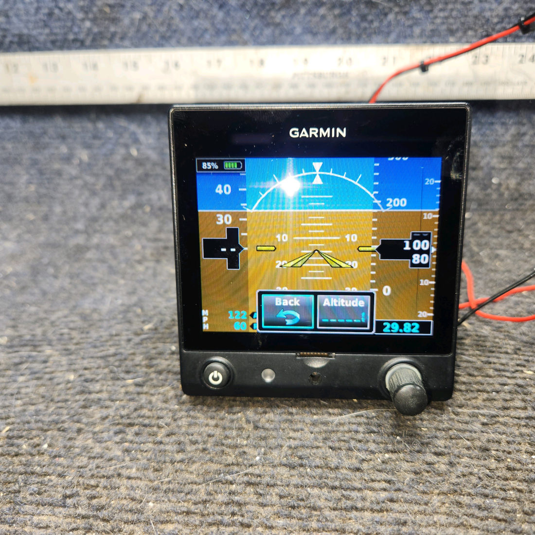 Used aircraft parts for sale, 011-03809-00 Garmin G5 cessna 172k Primary Attitude Display with Connector