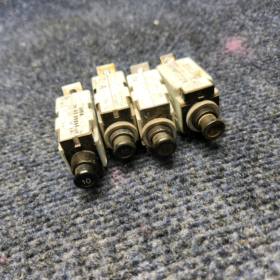 Used aircraft parts for sale, MS25244-10 Mechanical Products CIRCUIT BREAKER 1O AMP - PRICE PER EACH