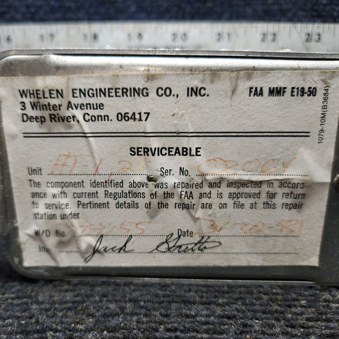 Used aircraft parts for sale, A490,T1-28 Whelen HT-1, 2 Strobe Light Power Supply (28V)