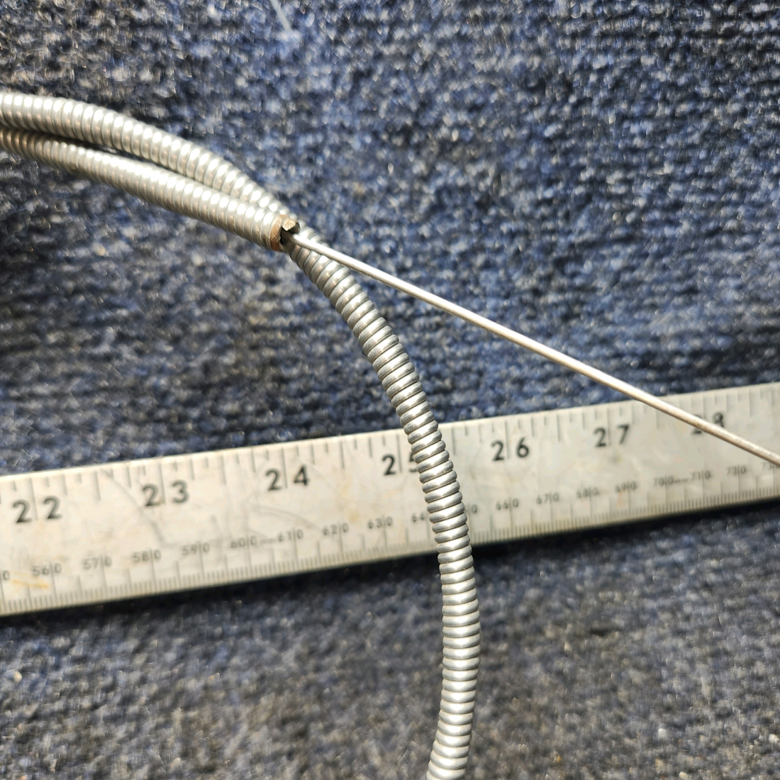 Used aircraft parts for sale, ACSA-700-12-1 Bottom-Lock Mixture Control Cable Assembly – 50"