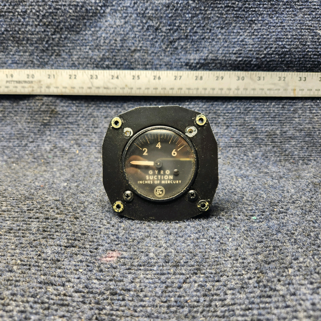 Used aircraft parts for sale, 1G10-1 Airborne PIPER PA28-140 Gyro Suction Gage/Airborne