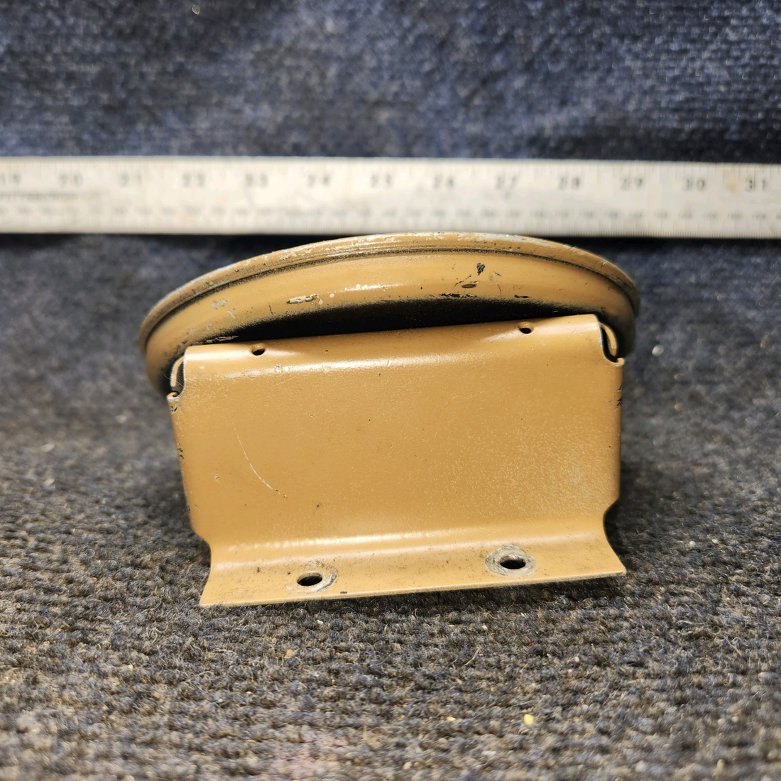 Used aircraft parts for sale, 0511198 Cessna 172E Fuel Selector Cup with Placard and Bracket