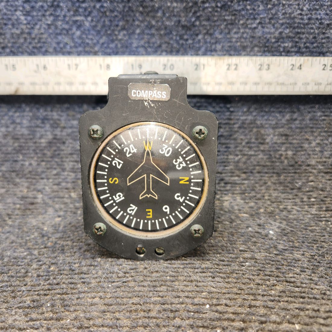 Used aircraft parts for sale, PAI-700 Precision Aviation piper PA-28-181 Vertical Card Magnetic Compass Indicator - Lighted