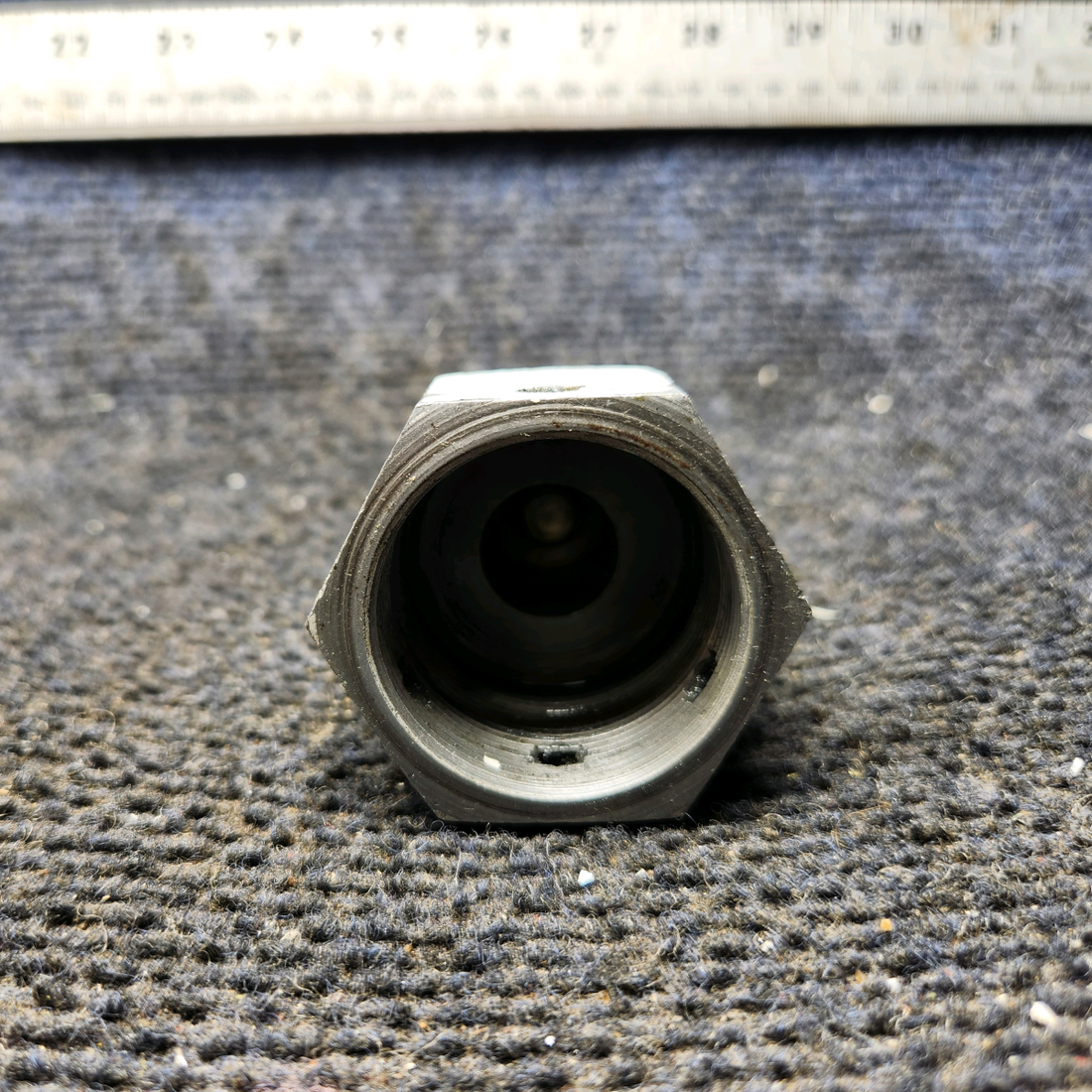 Used aircraft parts for sale, 0441130-2 Cessna 172E Main Gear Axle Fairing Nut (Length: 2.563")