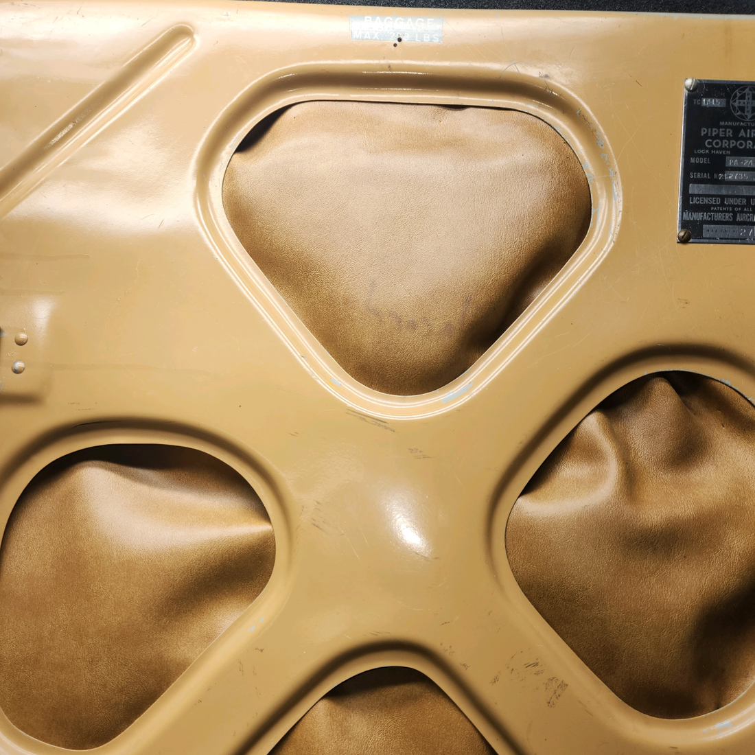 Used aircraft parts for sale, 20706-004 PIPER PA-24-250 Baggage Door Assembly W/ Hardware