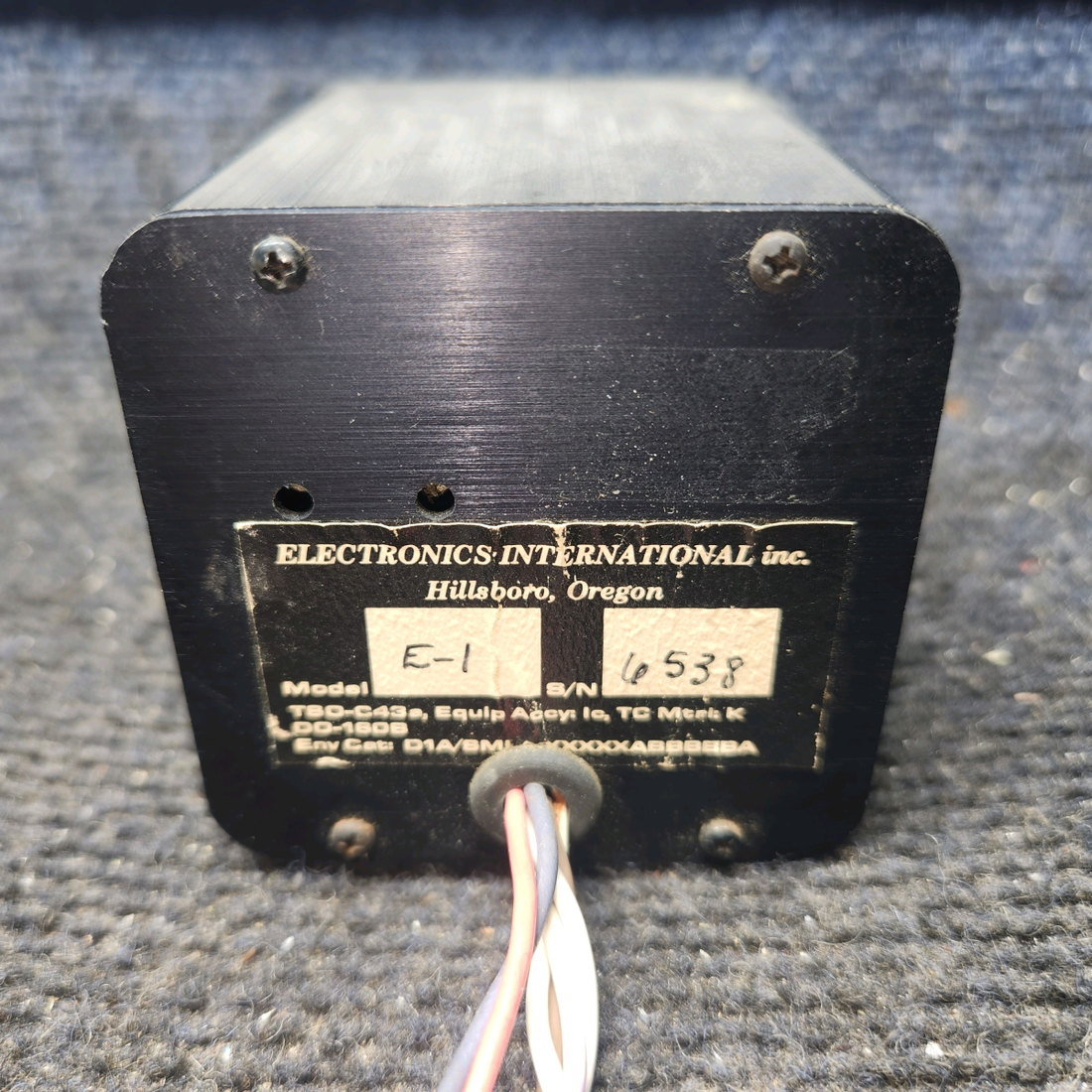 Used aircraft parts for sale, E-1 Electronic International Beechcraft 35-33 EGT indicator with probe