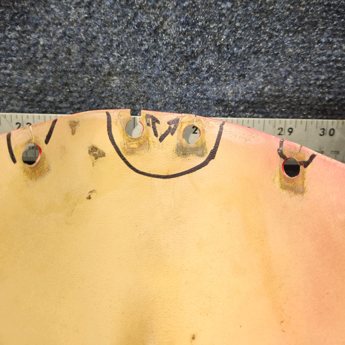 Used aircraft parts for sale, 66822-008 PIPER PA28-140 Fairing Upper/ Tail Cone