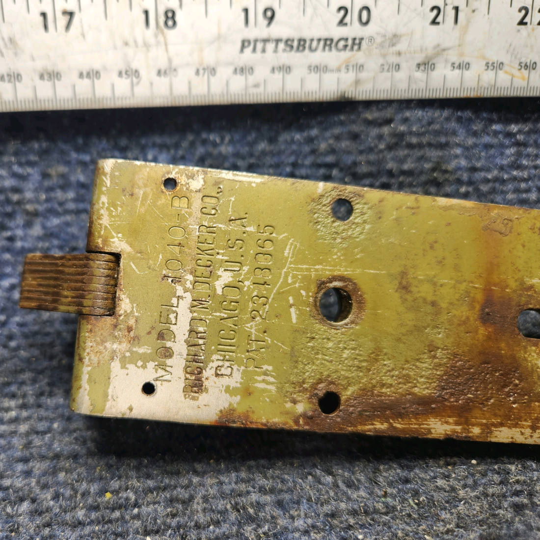 Used aircraft parts for sale, 1040-B Beechcraft A24R Decker Door Latch Interior