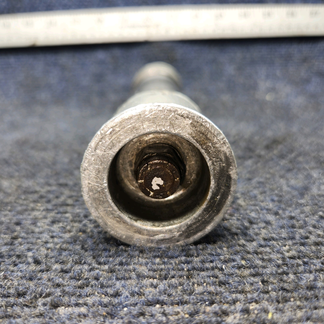 Used aircraft parts for sale, 86062-086 / 20825-000 PIPER PA-24-250 Landing Gear Wheel Axle Tube Assembly w Spacers & Ferrules