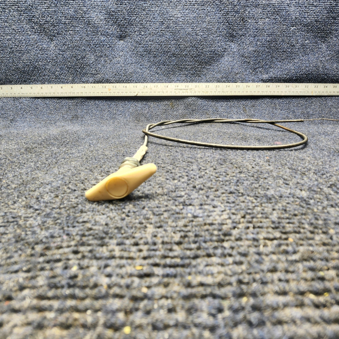 Used aircraft parts for sale, 35-380063-1 Beechcraft F33A ALTERNATE AIR CONTROL CABLE ASSEMBLY (56.5”)
