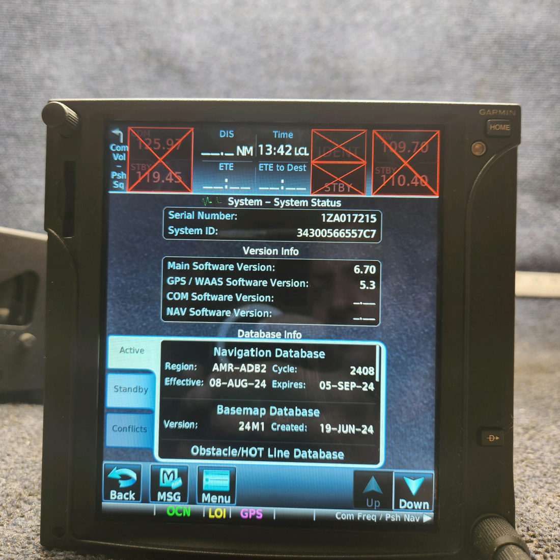 Used aircraft parts for sale, 011-02282-00 Garmin GTN-750 WAAS PIPER PA-24-250 GPS-Nav-Com Unit with Mods, NO Data Card