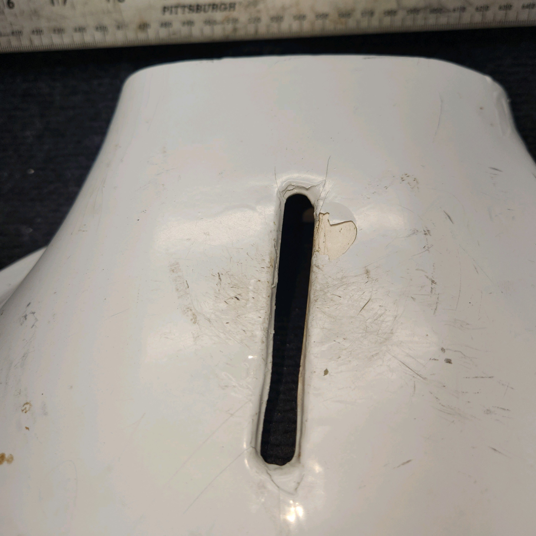 Used aircraft parts for sale, 0723605-4 Cessna 182G Wing Strut Upper Fairing RH (Worn Holes)