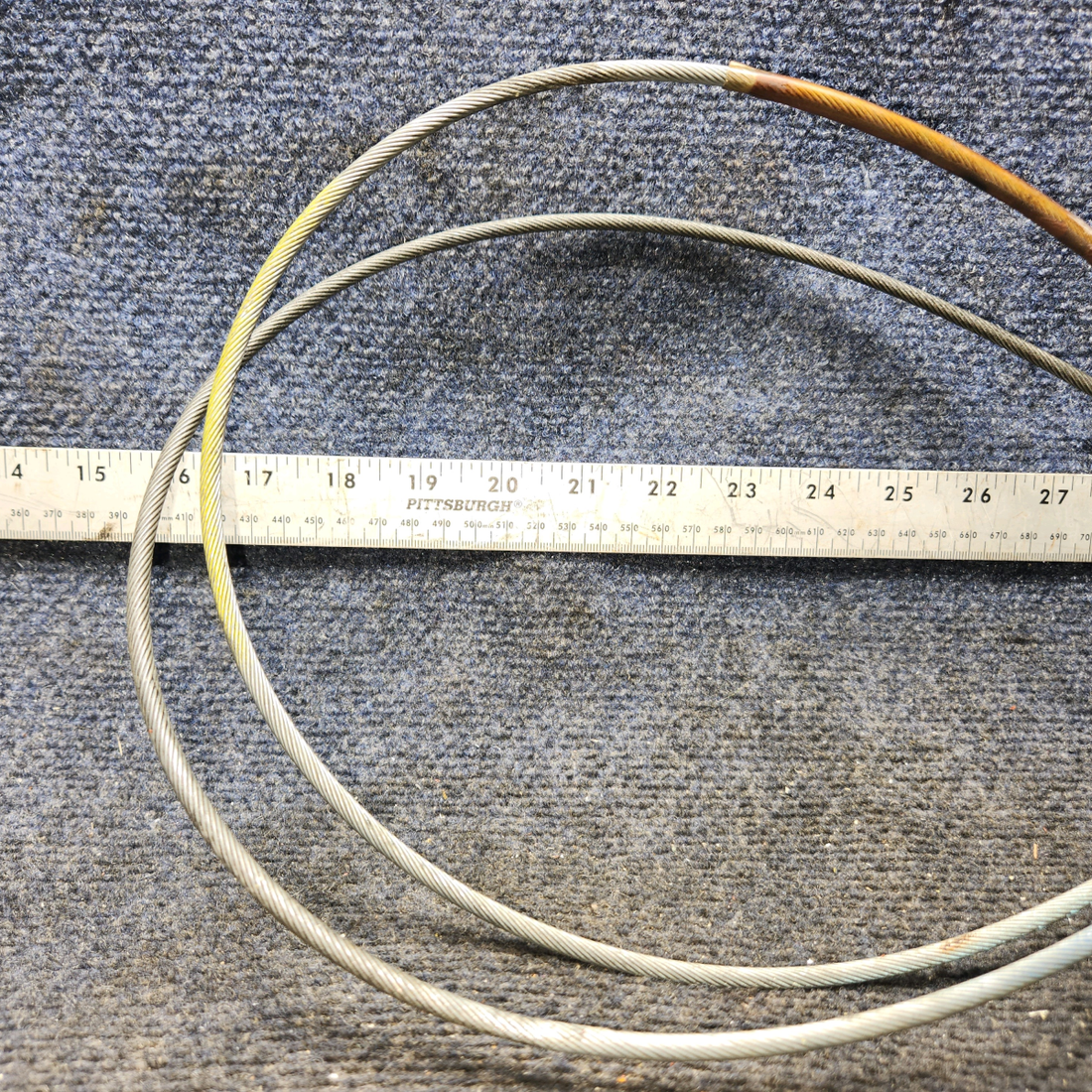 Used aircraft parts for sale, 79863-003 Piper PA28-161 Heat and Defrost Control Levers w/ Knobs and Cables (2 Levers – 37" & 46")