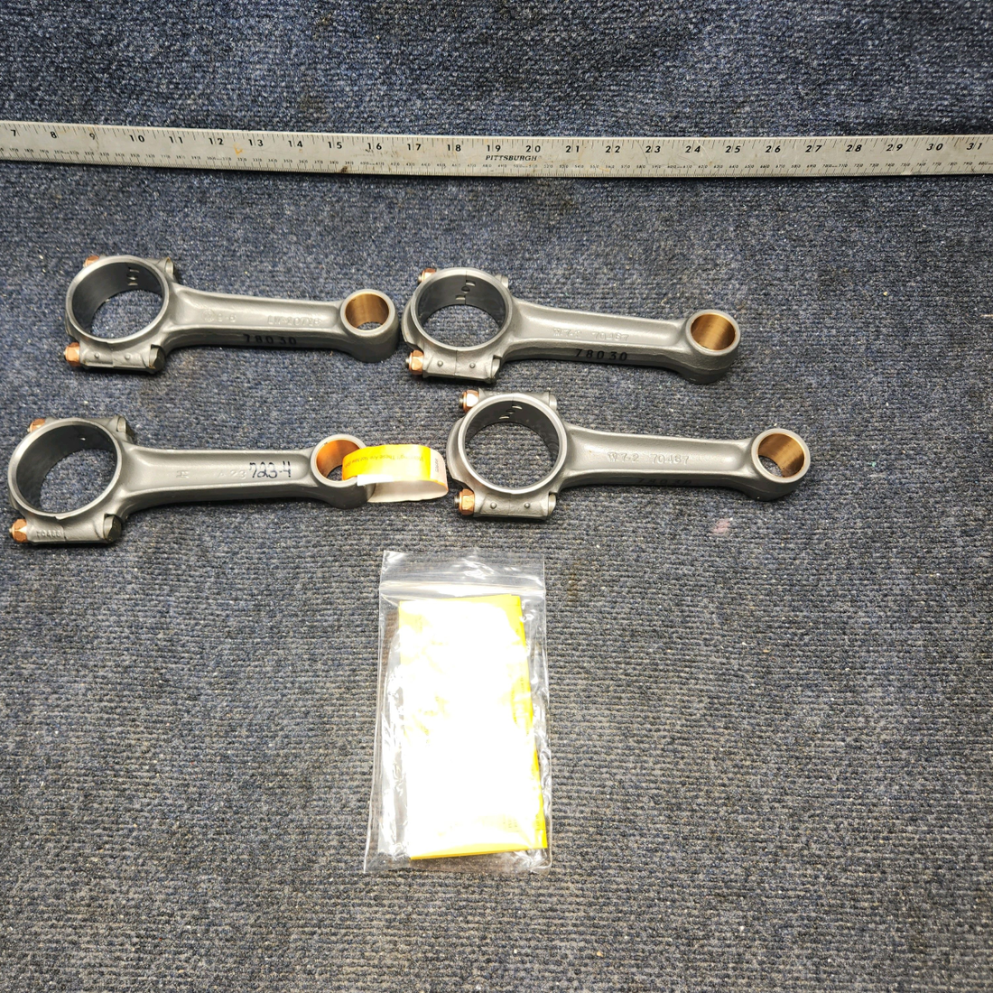 Used aircraft parts for sale, 78030 Lycomoing O-320 CESSNA 172K Connection Rod set of 4 With 8130