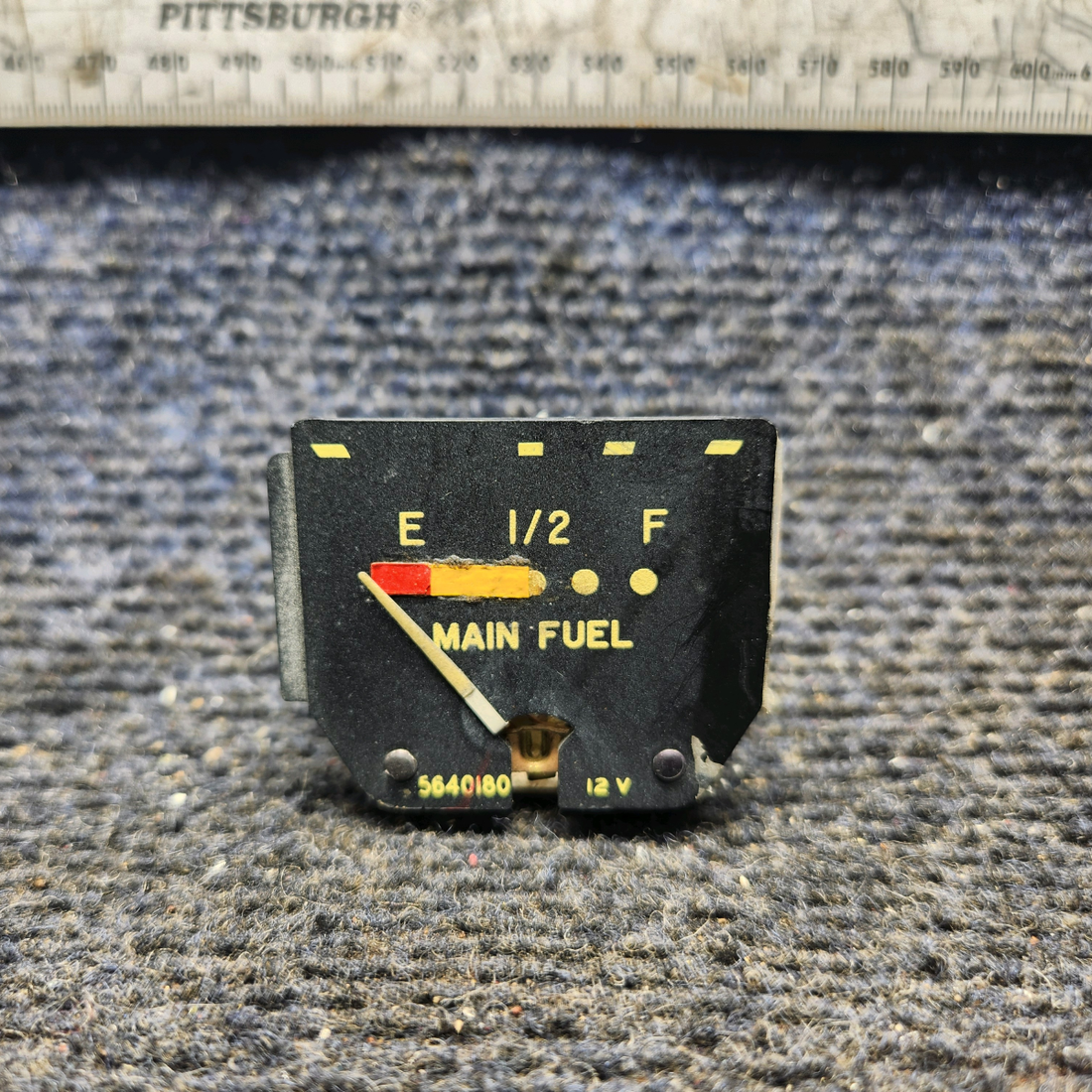 Used aircraft parts for sale, 5640180 Stewart-Warner Bellanca 17-30 Fuel Gauge Indicator (12v)