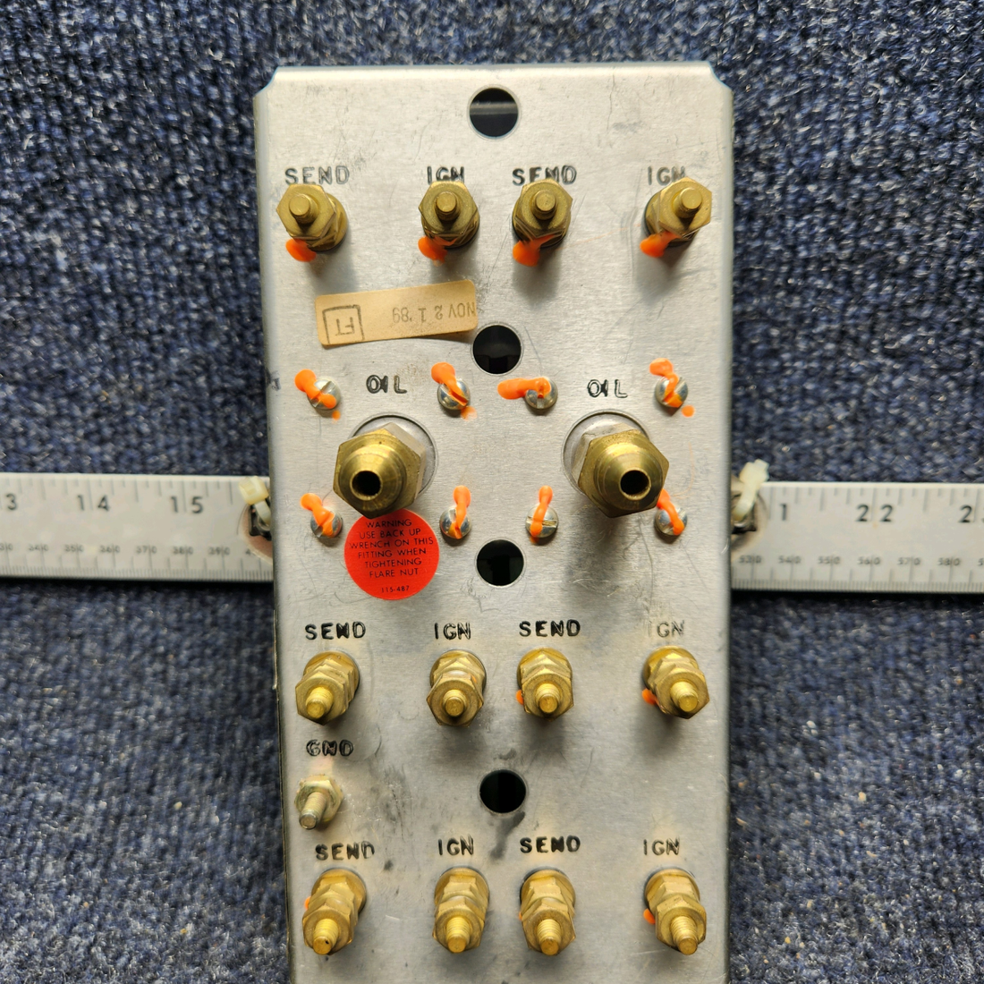 Used aircraft parts for sale, 39569-4 or 39569-3 PIPER PA28RT-201 ROCHESTER INSTRUMENT GAUGE CLUSTER 12 VOLTS