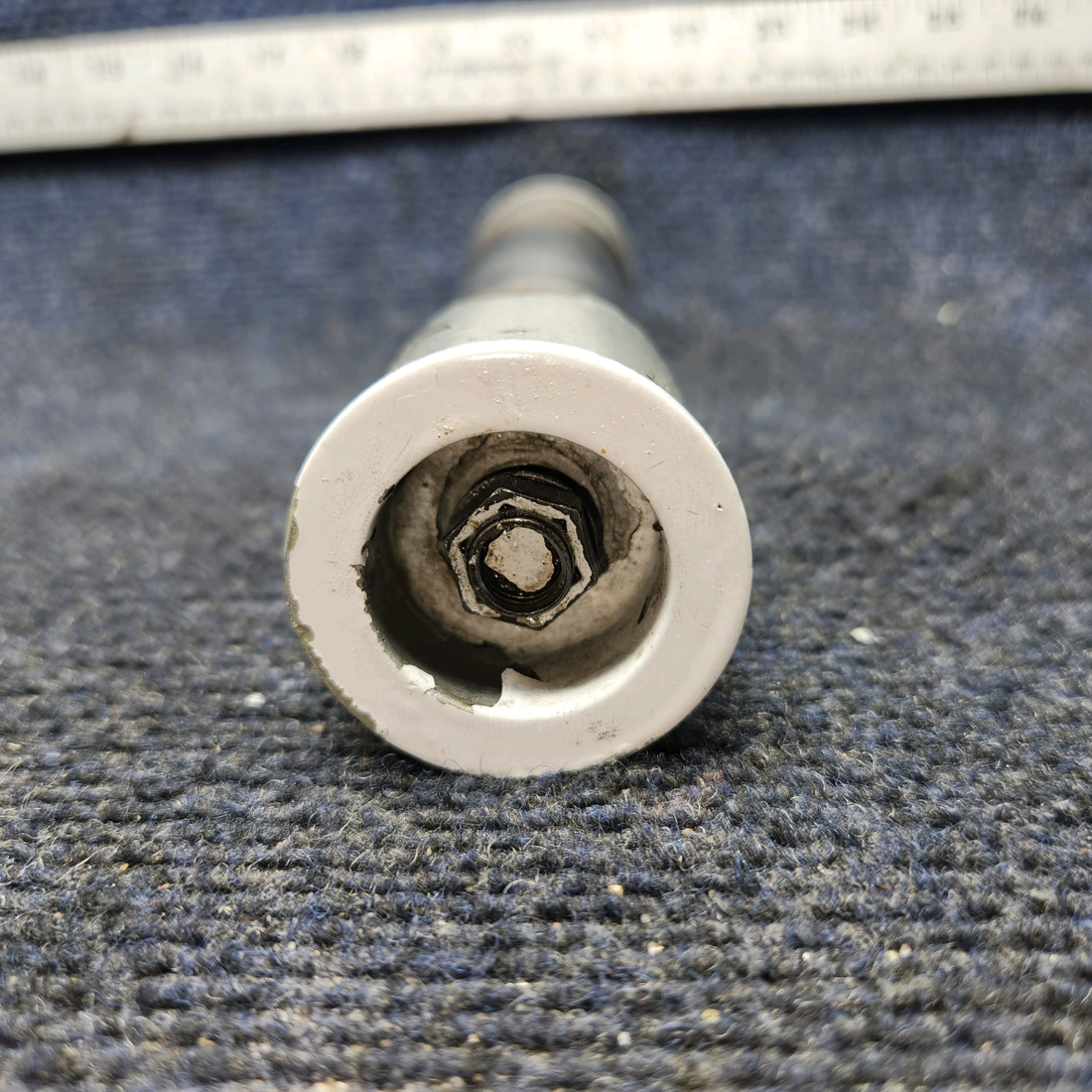 Used aircraft parts for sale, 86062-086 / 20825-000 PIPER PA-24-250 Landing Gear Wheel Axle Tube Assembly w Spacers & Ferrules