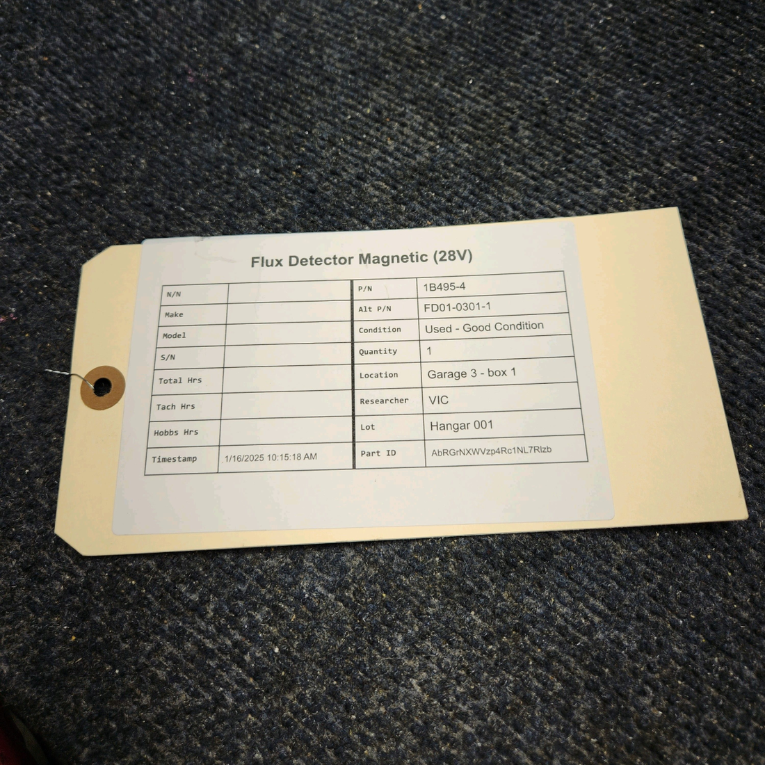 Used aircraft parts for sale, 1B495-4 Humphrey FD01 FLUX DETECTOR MAGNETIC (28V)