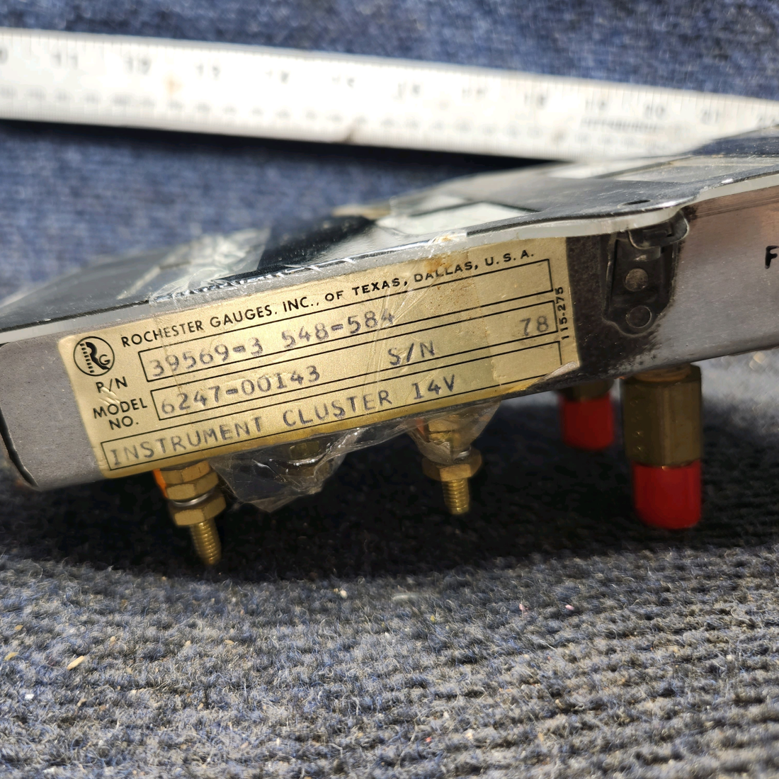 Used aircraft parts for sale, 39569-003 Rochester Gauges Piper PA34-220T Intrument Gauge Cluster (12V)