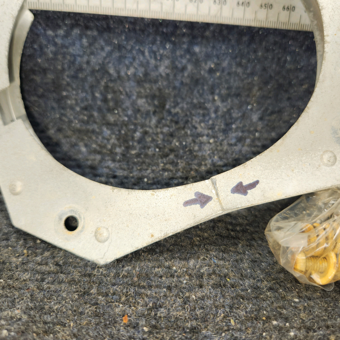 Used aircraft parts for sale, 0423542-6 Cessna 172 Bracket Assy Landing Light With LED light