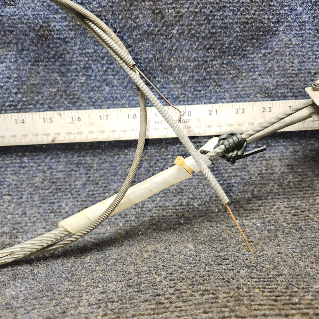 Used aircraft parts for sale, 79863-003 Piper PA32RT-300 Heat and Defroster Control Lever Assembly with Cables – 71" and 44"