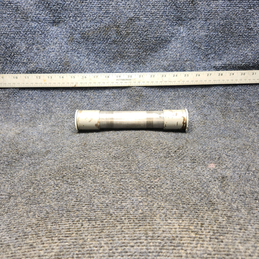 Used aircraft parts for sale, 86062-086 / 20825-000 PIPER PA-24-250 Landing Gear Wheel Axle Tube Assembly w Spacers & Ferrules