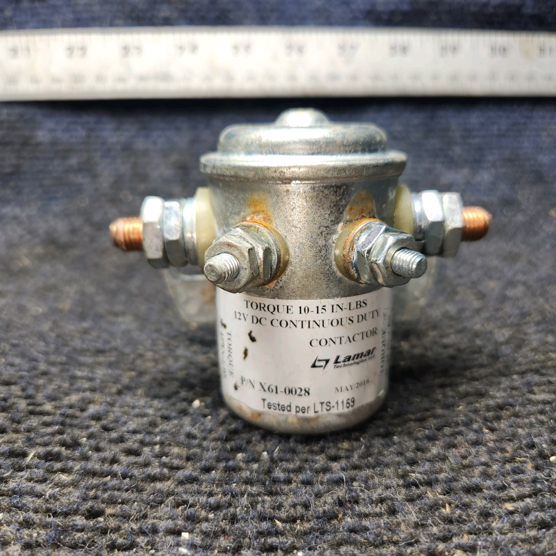 Used aircraft parts for sale, X61-0028 Lamar BEECHCRAFT F35 Contactor Solenoid (12v)