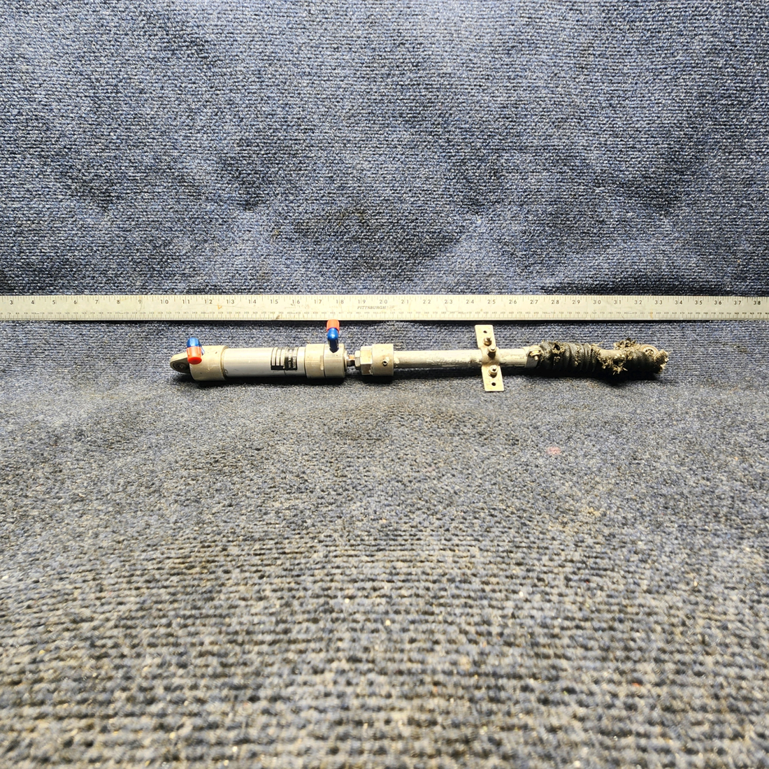Used aircraft parts for sale, 169-380050-1 Beechcraft A24R Gerdes Steering Rod Actuator with Bracket