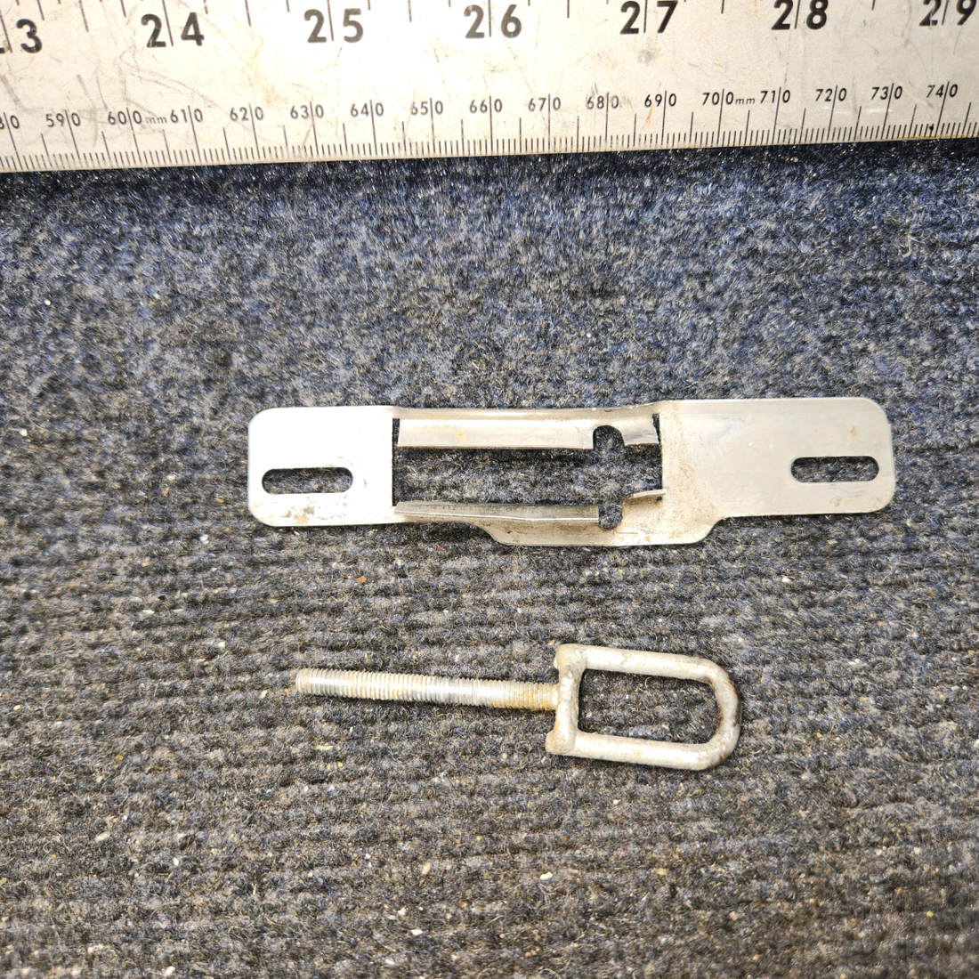 Used aircraft parts for sale, 63037-000 Piper PA32RT-300 Door Latch Plate with Loop Assembly