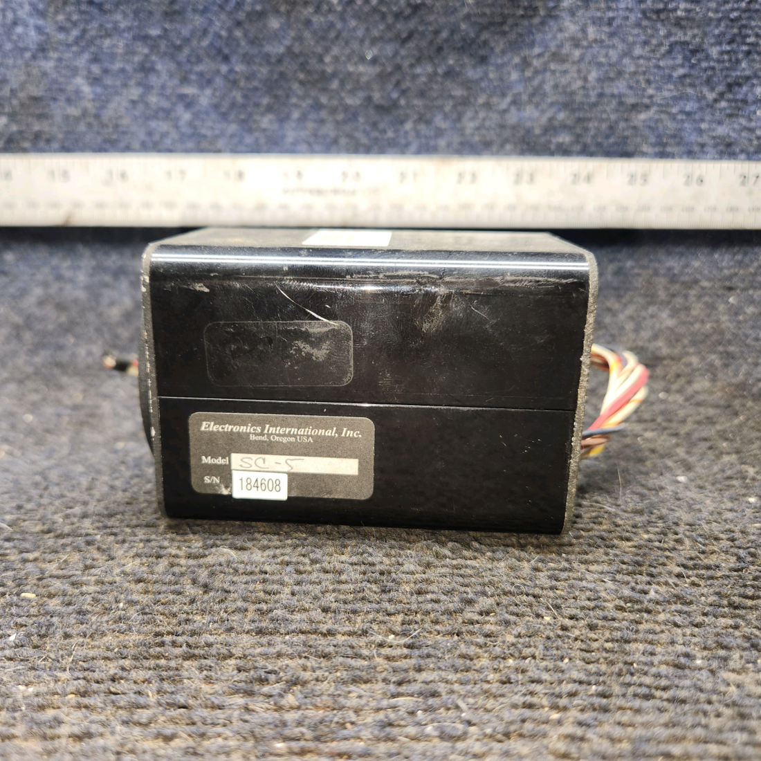 Used aircraft parts for sale, ASC-5A Electronics International piper PA-28-181 Super Clock Indicator