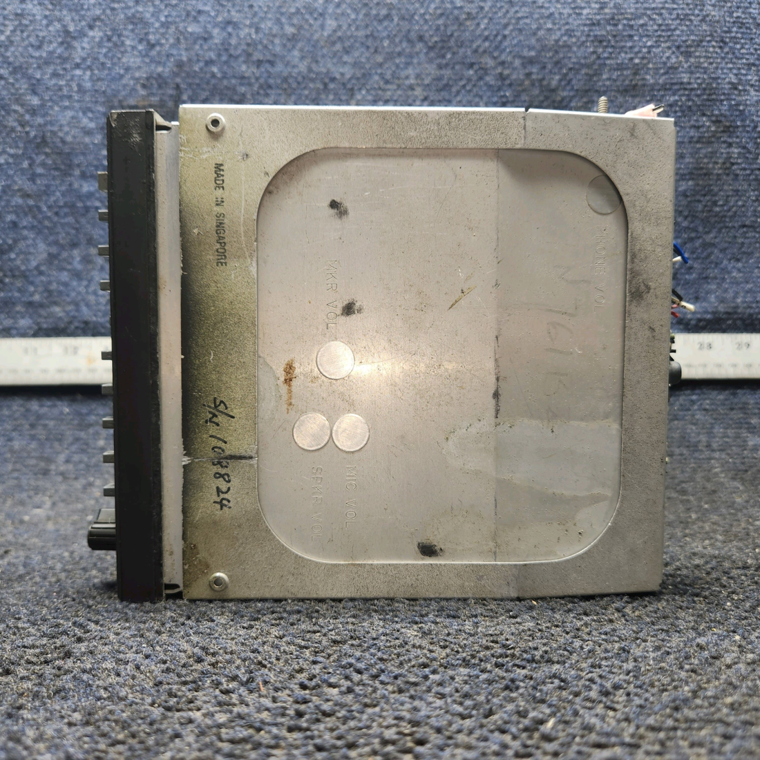 Used aircraft parts for sale, 066-1055-03 King KMA 24 Audio Panel W rack and Connector