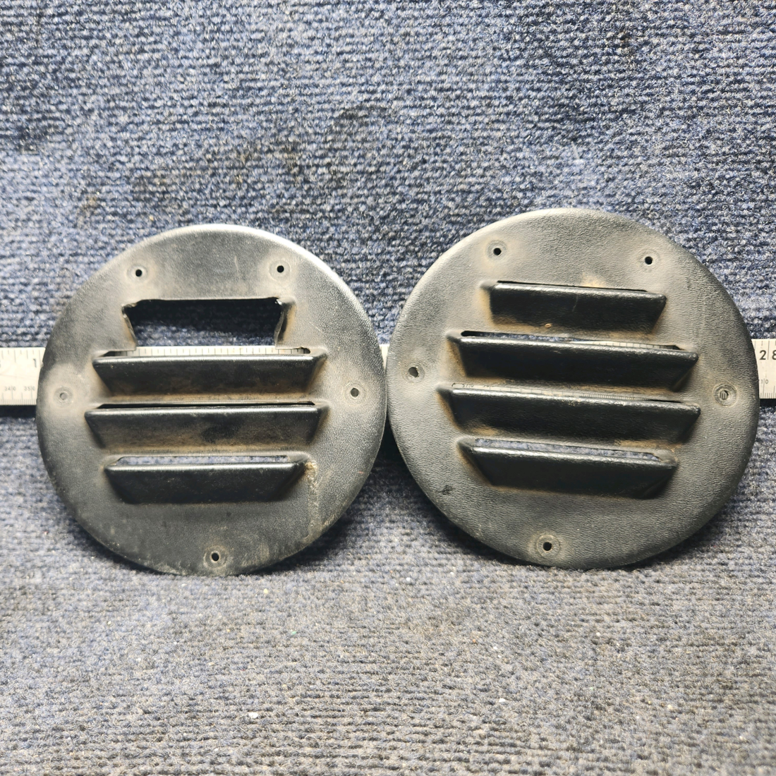 Used aircraft parts for sale, 66788-000 Piper PA28-140 Cabin Air Cover set of 2, 1 has damage.