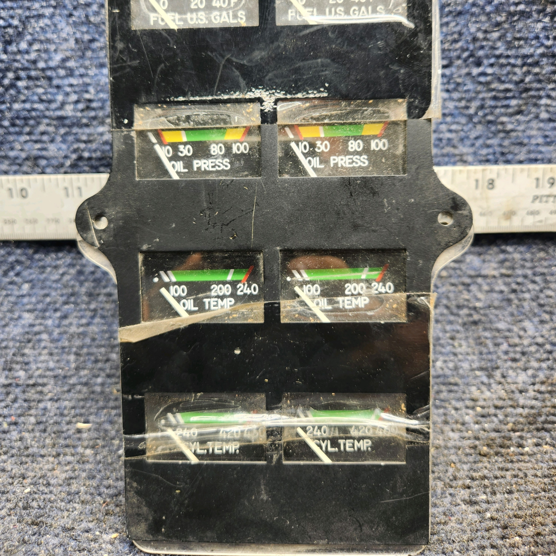 Used aircraft parts for sale, 39569-003 Rochester Gauges Piper PA34-220T Intrument Gauge Cluster (12V)