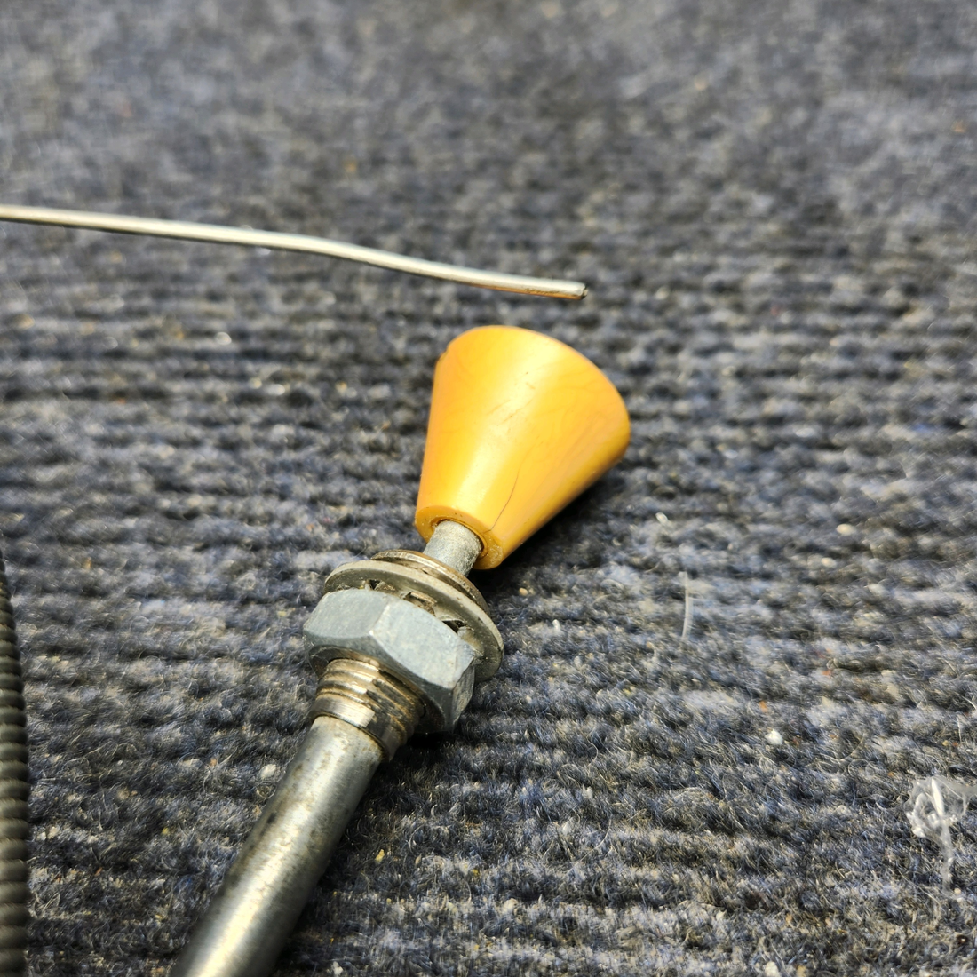 Used aircraft parts for sale, 35-380051-27 Beechcraft F33A CABIN HEAT CONTROL CABLE ASSEMBLY (L: 46-1/4")