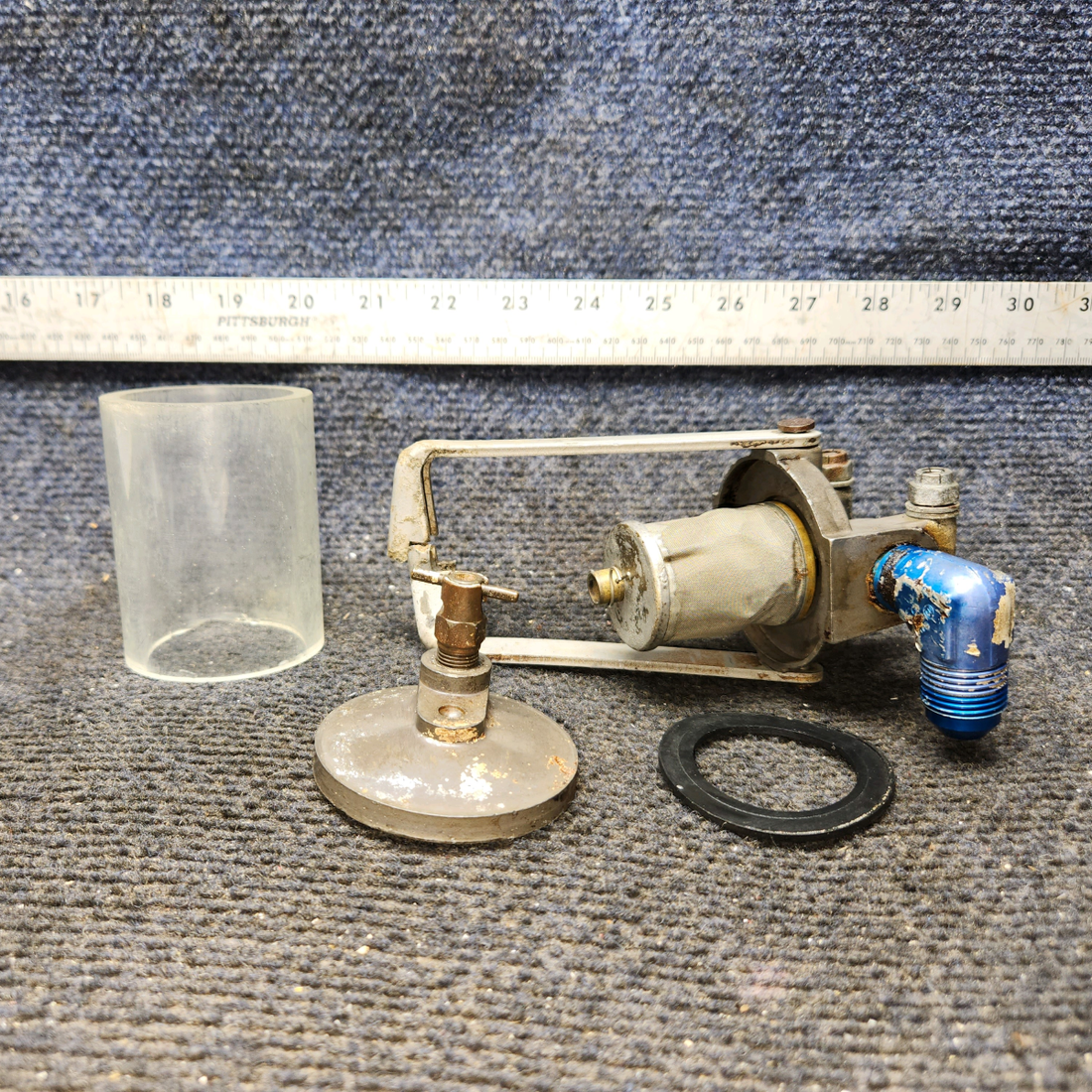 Used aircraft parts for sale, 0511199-33 Garwin 33-199 Cessna 172F Fuel Strainer - Gascolator Assembly