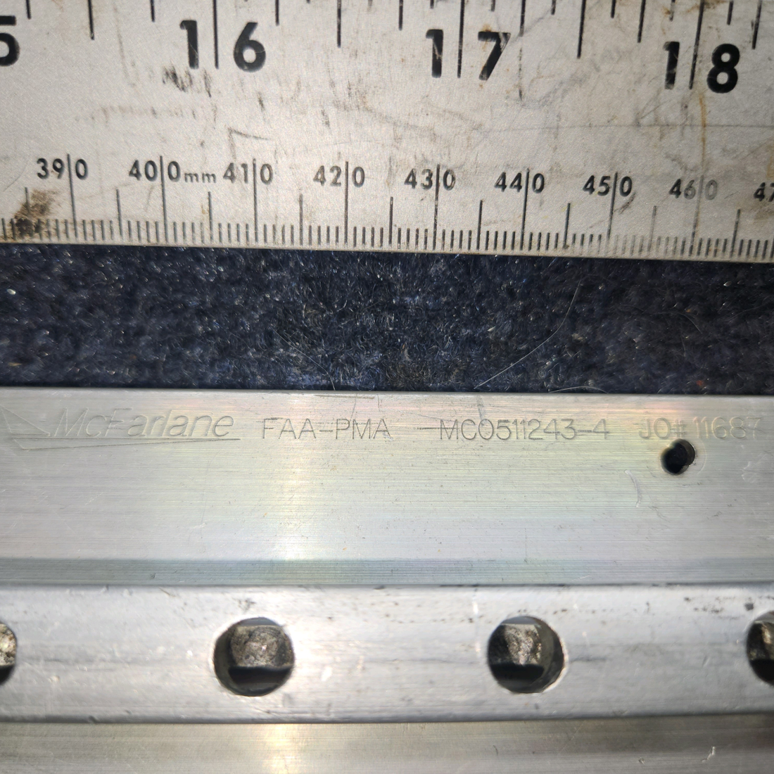 Used aircraft parts for sale, MC0511243-4 cessna 172N Seat Rail – Inboard RH
