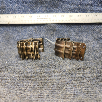 Used aircraft parts for sale, 099005-401 Lycoming IO-360 Beechcraft A24R Exhaust Bead Clamp "PRICE PER EACH SET OF 2 TWO VALVES"