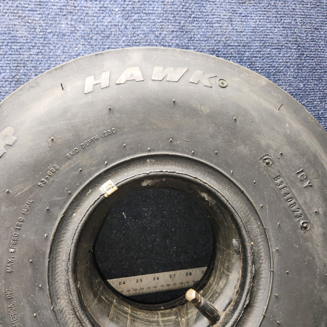 Used aircraft parts for sale, 30843 Air Hawk piper PA-28-181 6.00-6 4-Ply Type III Aircraft Tire with Tube