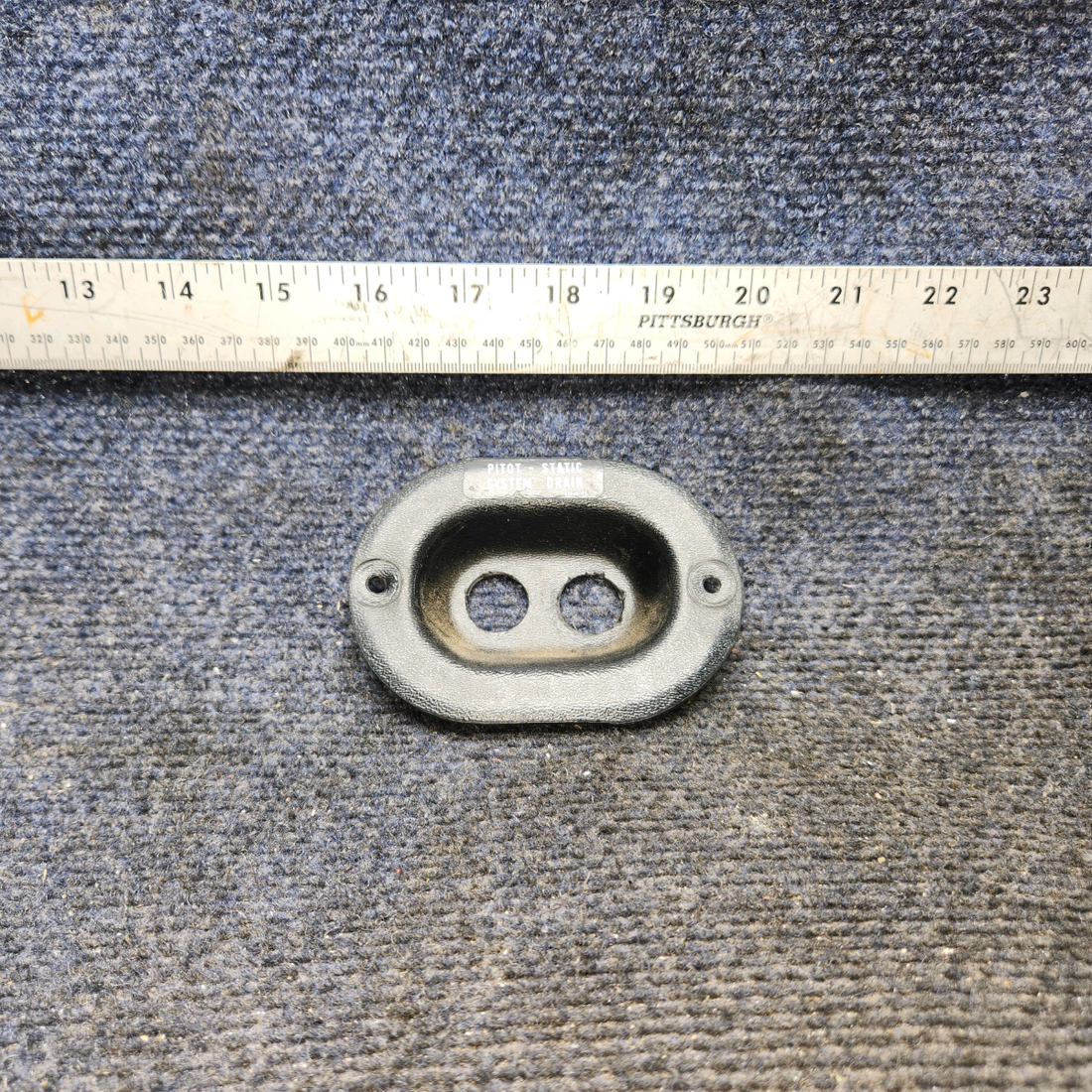 Used aircraft parts for sale, 35507-002 Piper PA28-161 Pitot Static Drain Cover Assembly  - 2 Holes
