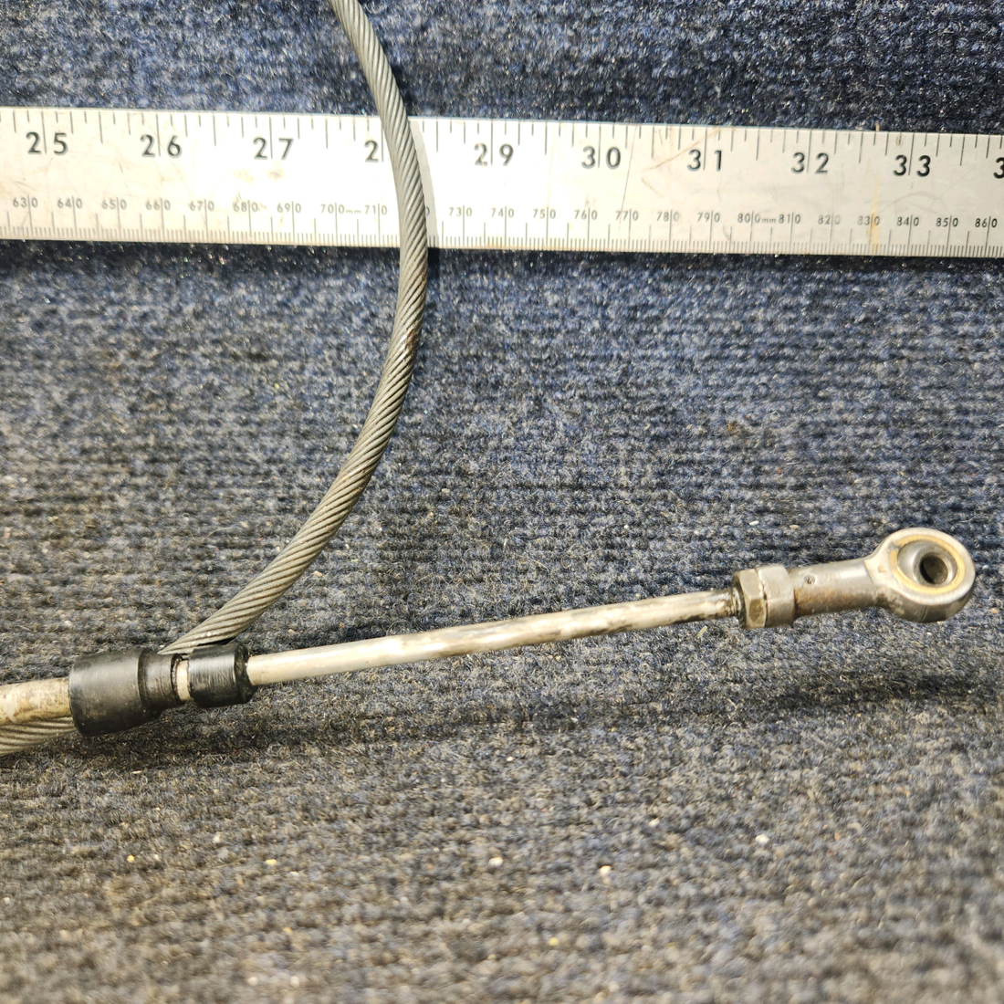 Used aircraft parts for sale, 169-380084-9 Beechcraft C23 SUNDOWNER Throttle Control Cable Assy 45"