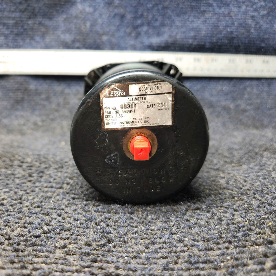Used aircraft parts for sale, C661071-0101 United Instruments 5934P-1 Cessna 172 Altimeter