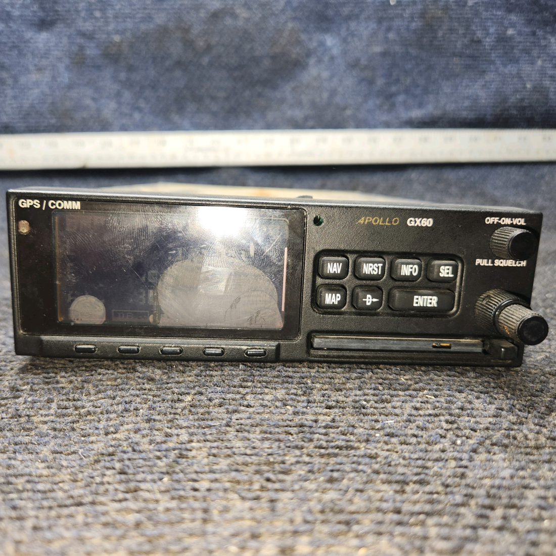 Used aircraft parts for sale, 430-6050-600 Apollo GX-60 Beechcraft 35-33 IFR-Approach GPS / Moving Map / COMM Transceiver