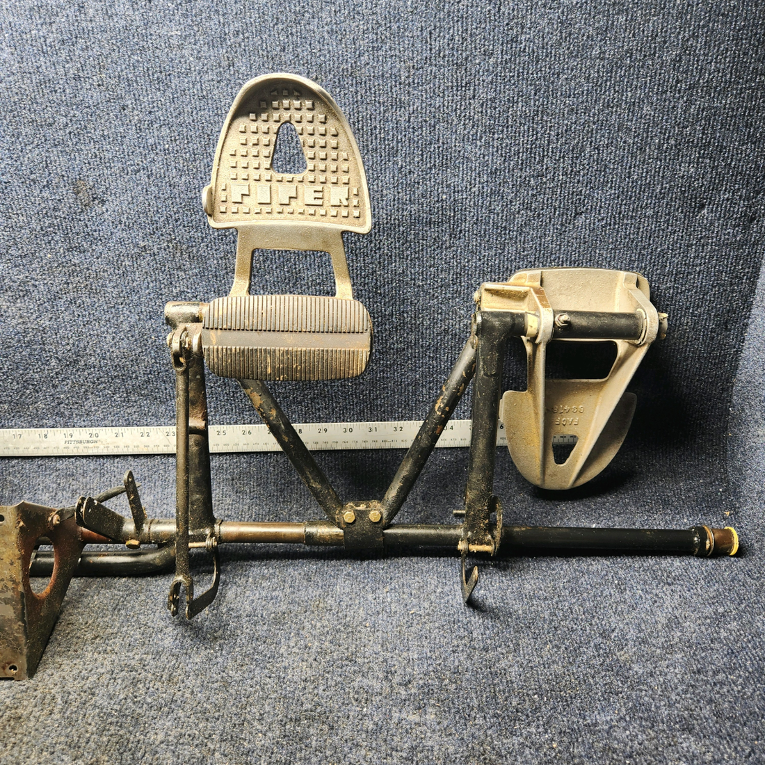 Used aircraft parts for sale, 63464-005 Piper PA32RT-300 RUDDER PEDAL BAR ASSEMBLY NO MASTER CYLINDER INCLUDE