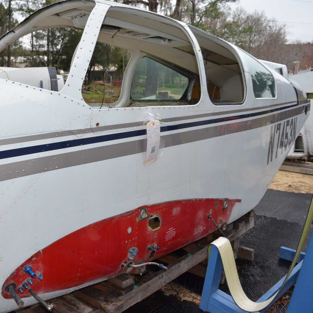 Used aircraft parts for sale, 95-B55 Baron BEECHCRAFT 95-55B FUSELAGE WITH BELLY LANDING, DAMAGE NOSE
