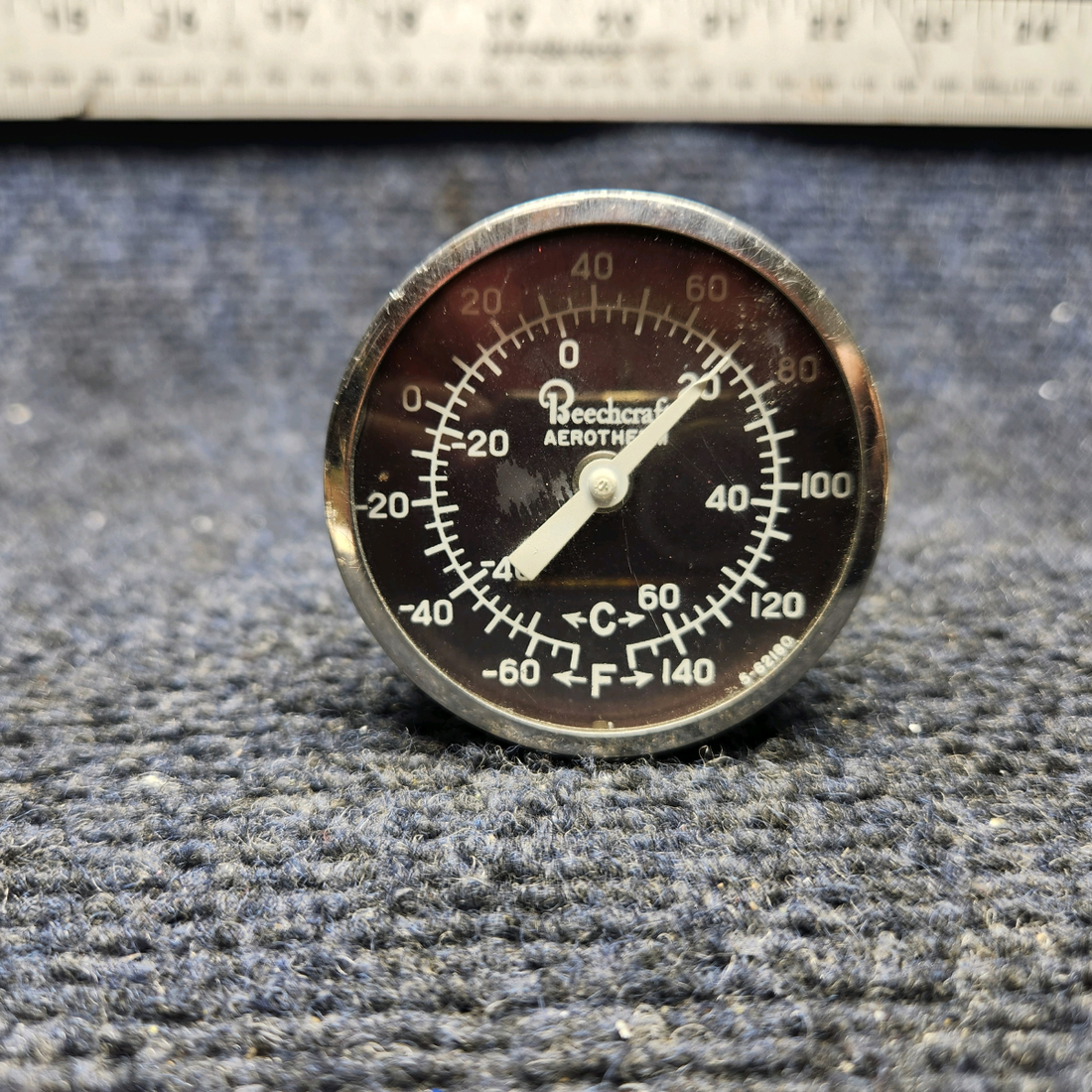 Used aircraft parts for sale, 35-380019-5 Beechcraft F33A ROCHESTER OUTSIDE AIR TEMPERATURE INDICATOR