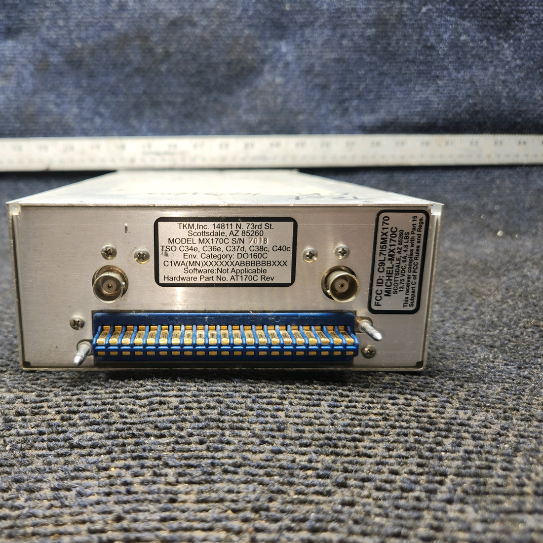 Used aircraft parts for sale, TKM MX170C Michel MX170C Cessna 172 Nav/Comm Radio W/ Tray