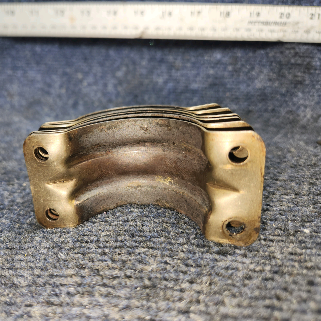 Used aircraft parts for sale, 099005-401 Lycoming IO-360 Beechcraft A24R Exhaust Bead Clamp "PRICE PER EACH SET OF 2 TWO VALVES"